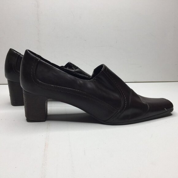 Vintage Womens Kim Rogers Brown Ankle Bootie Block Heels Church Office Size 9 - Picture 3 of 10